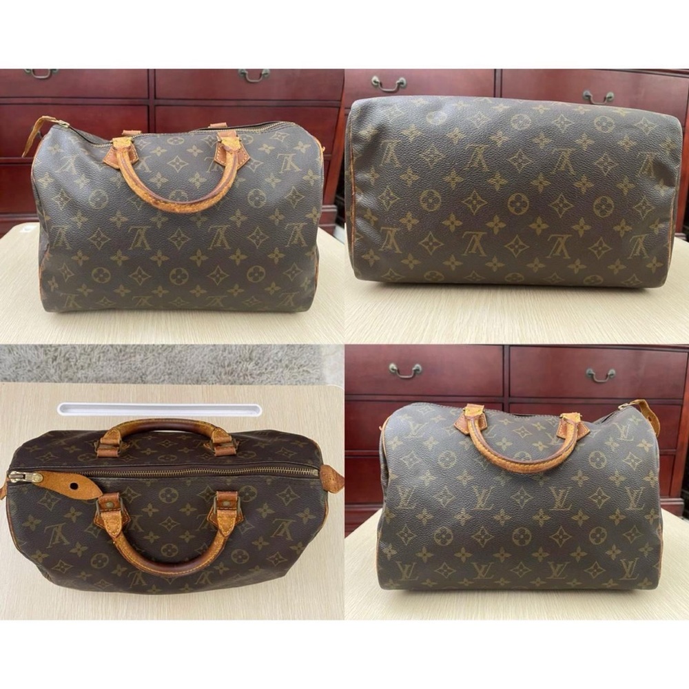 100% Authentic Louis Vuitton Brown Monogram Speedy 30 Handbag